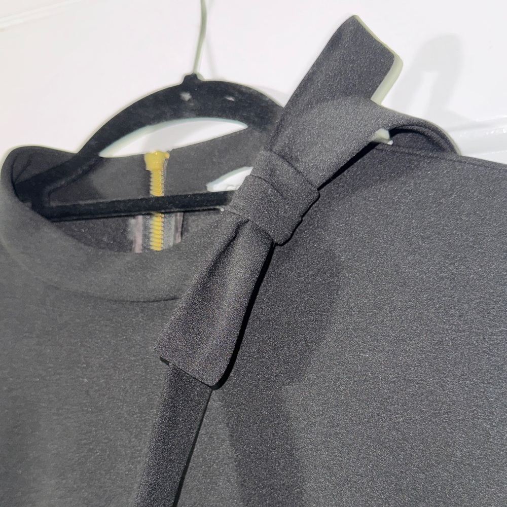 NWT Long-sleeved Tie-neck Scuba Crepe Dress - Picture 4 of 8
